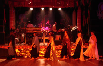 bellydancers at Kissmet gig at Narberth Queens Hall